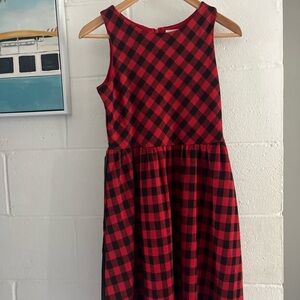 Red and Black Plaid Dress kids size 10 holiday or special occasions